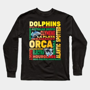 Dolphins Aquarium Hobbyist Ocean Marine Biology Biologist Long Sleeve T-Shirt